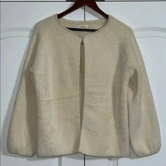 Max Studio Faux Fur Puffed Sleeve Jacket - Picture 4 of 11